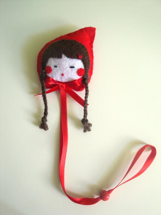 Red Riding Hood Hair Clips Holder